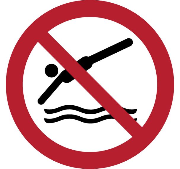 Panneau pictogramme Interdiction de plonger - Djois Made By Tarifold