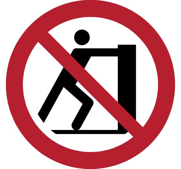 Panneau pictogramme Interdit de pousser - Djois Made By Tarifold