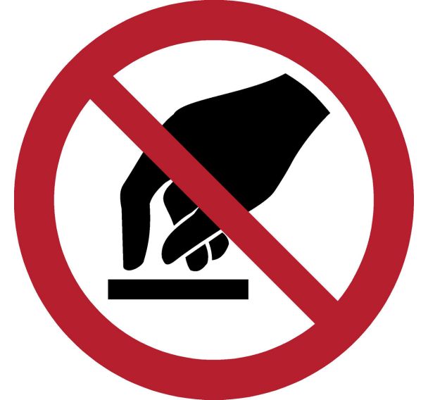 Panneau pictogramme Ne pas toucher - Djois Made By Tarifold