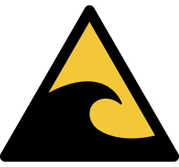 Panneau pictogramme Risque De Tsunami - Djois Made By Tarifold