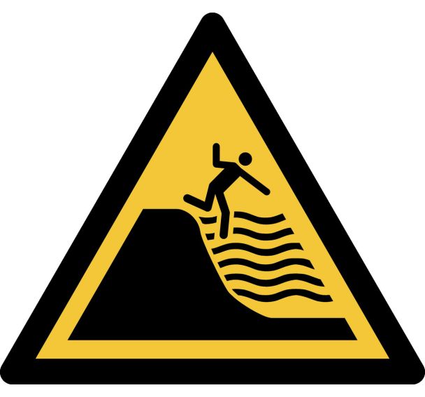Panneau pictogramme Rivage En Forte Pente - Djois Made By Tarifold