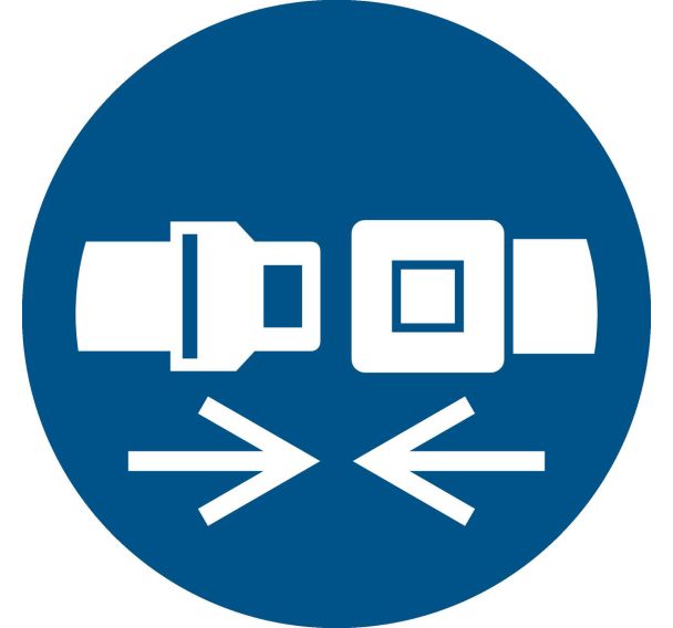 Panneau ceinture de securite obligatoire - Djois Made By Tarifold