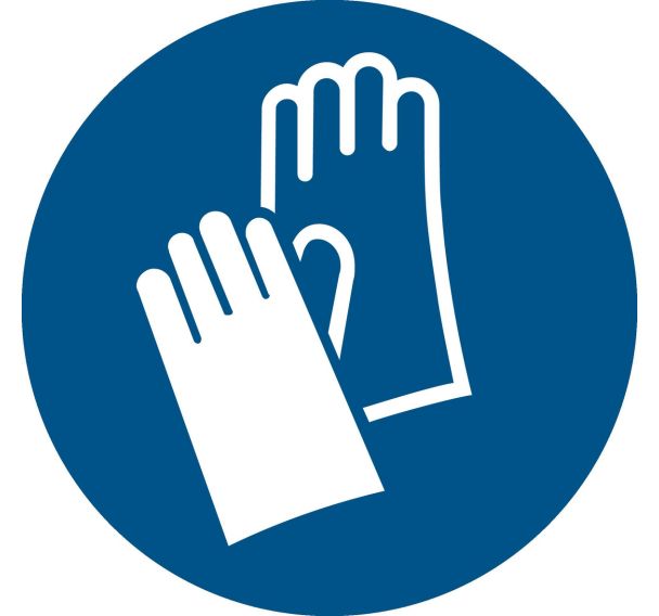 Panneau gants de protection obligatoires - Djois Made By Tarifold