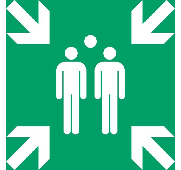 Panneau pictogramme lieu de rassemblement - Djois Made By Tarifold