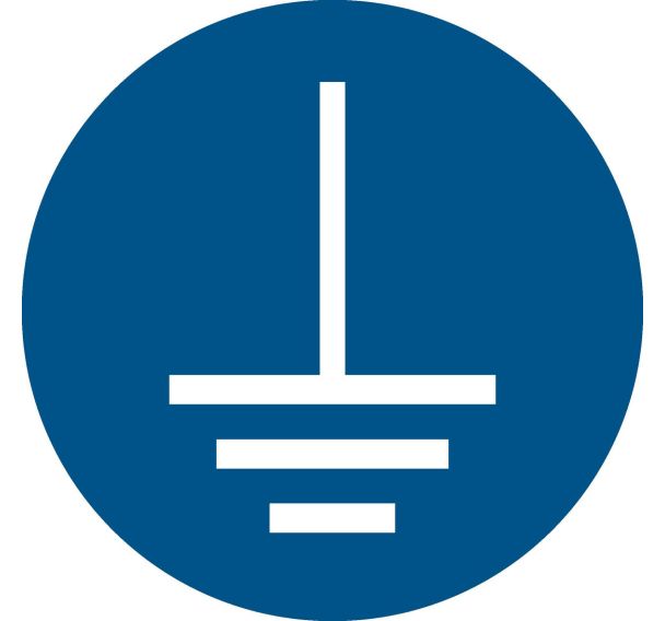 Panneau pictogramme mise/terre obligatoire - Djois Made By Tarifold