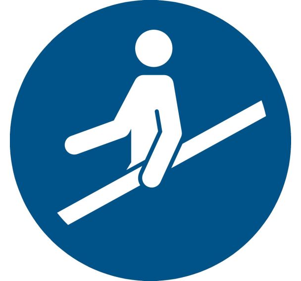 Panneau picto obligation d'utiliser la rampe - Djois Made By Tarifold