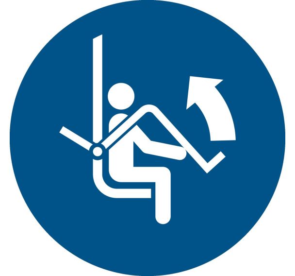 Panneau pictogramme ouvrir le tele-siege - Djois Made By Tarifold