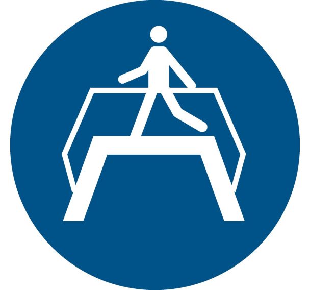 Panneau pictogramme passage obligatoire - Djois Made By Tarifold