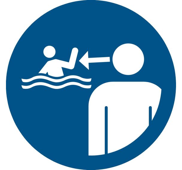 Panneau surveiller les enfants au bord de l'eau - Djois Made By Tarifold