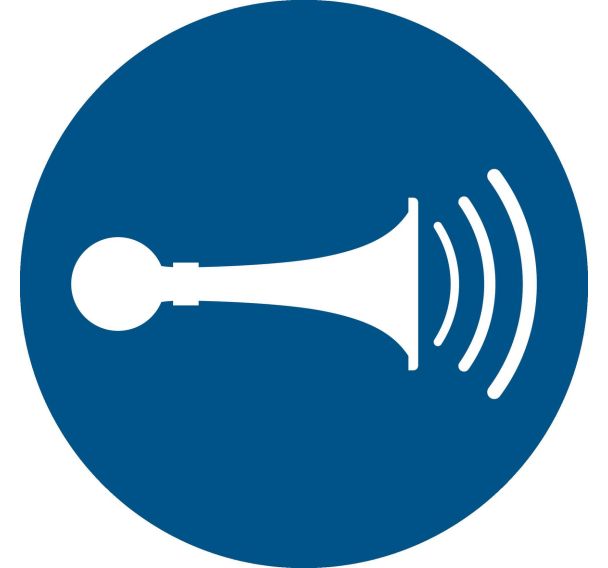 Panneau utilisation d'une corne sonore obligatoire - Djois Made By Tarifold