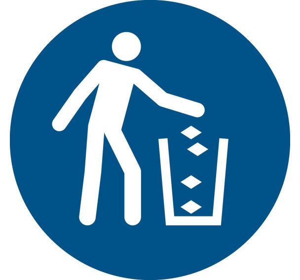 Panneau pictogramme utiliser la poubelle - Djois Made By Tarifold