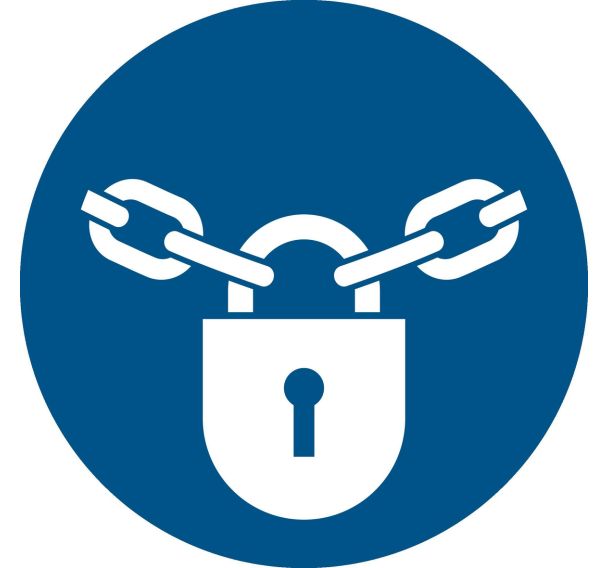 Panneau pictogramme verrouillage obligatoire - Djois Made By Tarifold