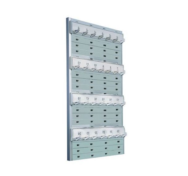 Panneau pour porte-clés Key Clip - Nb de clés : 24 - Gris clair