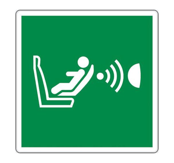 Panneau secours - Détection siège enfant - Aluminium
