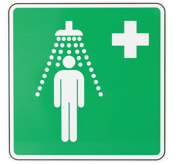 Panneau secours Douche de sécurité en aluminium - Manutan Expert