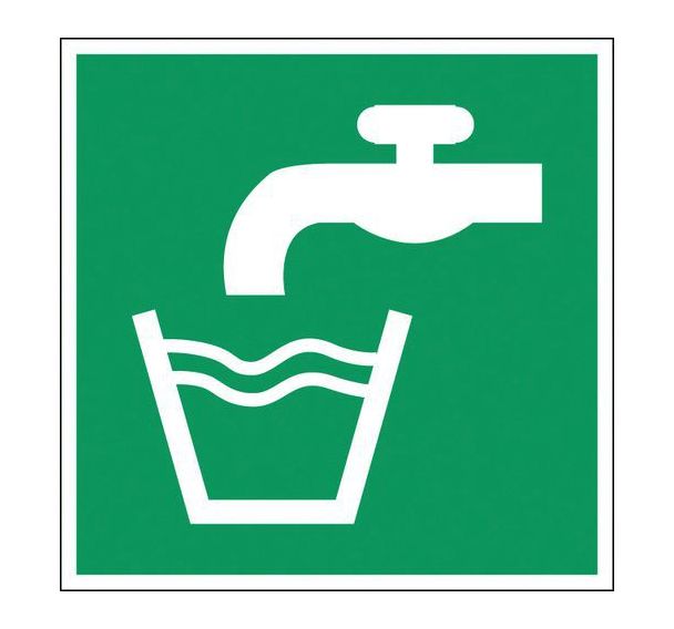 Panneau secours - Eau potable - Rigide, Largeur : 100 mm
