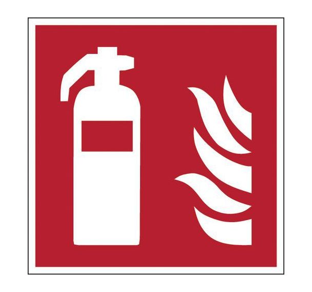 Panneau sécurité incendie carré - Extincteur d'incendie - Photoluminescent rigide