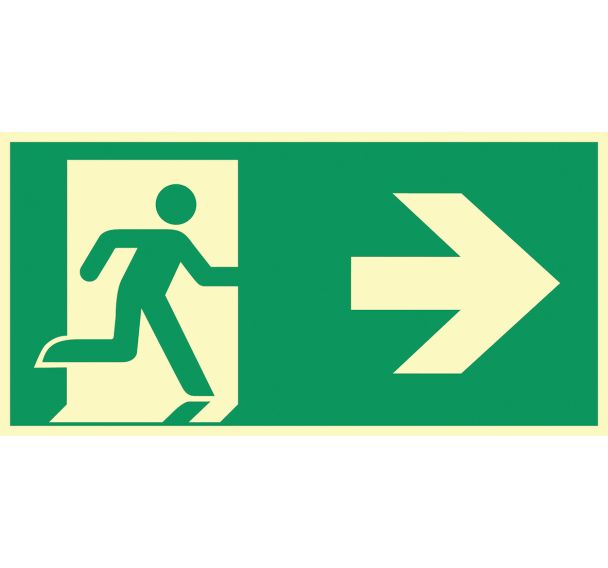 Panneau signalétique photoluminescent - Evacuation
