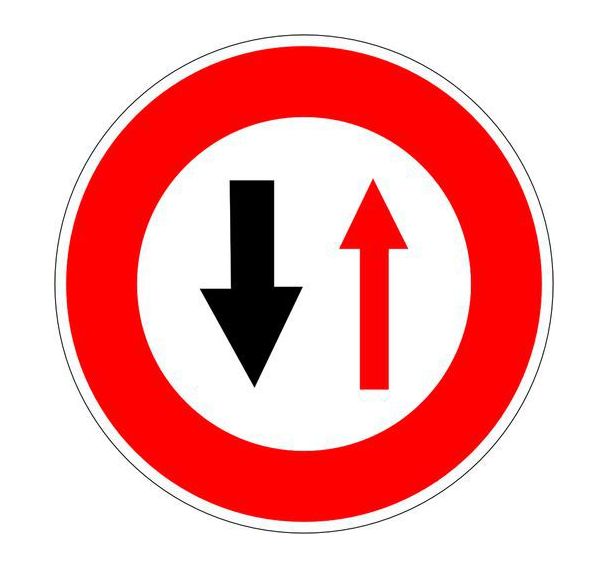 Panneau signalisation B15 CLP circulation venant sens inverse - Kelias