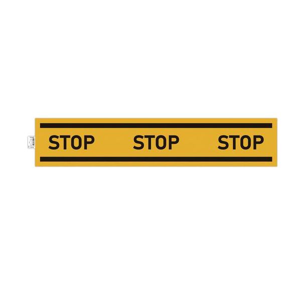 Panneau stop adhésif obligation stop jaune
