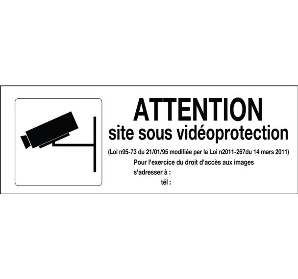 Panneau surveillance vidéo - attention vidéoprotection
