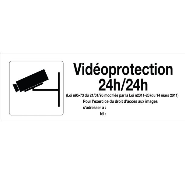 Panneau surveillance vidéo - vidéoprotection 24h/24h