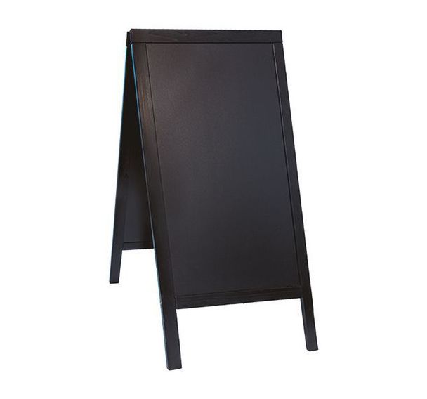Panneau trottoir en bois Woody - Noir - 129,5x70 cm
