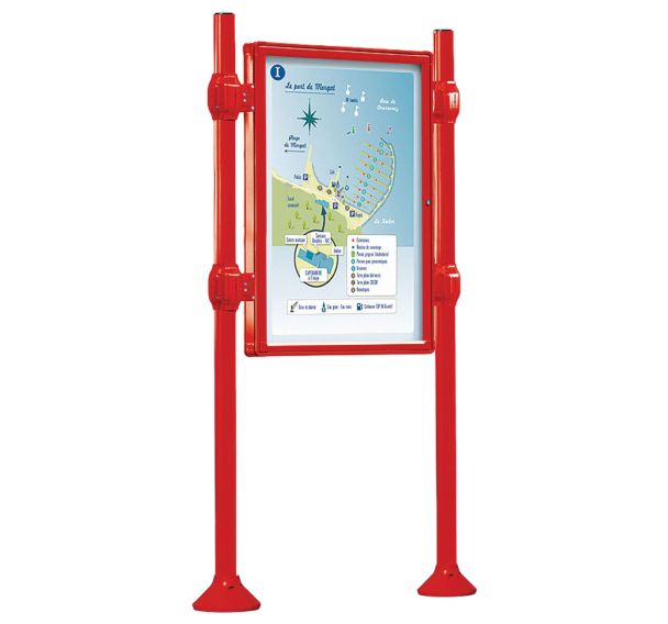 Panneau vitrine Province double face - inox brossé - Procity
