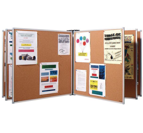 Panneaux d'affichage liège sur console