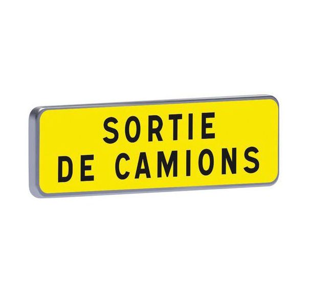 Panonceau KM9 Sortie de camions - C2 - 900x250cm