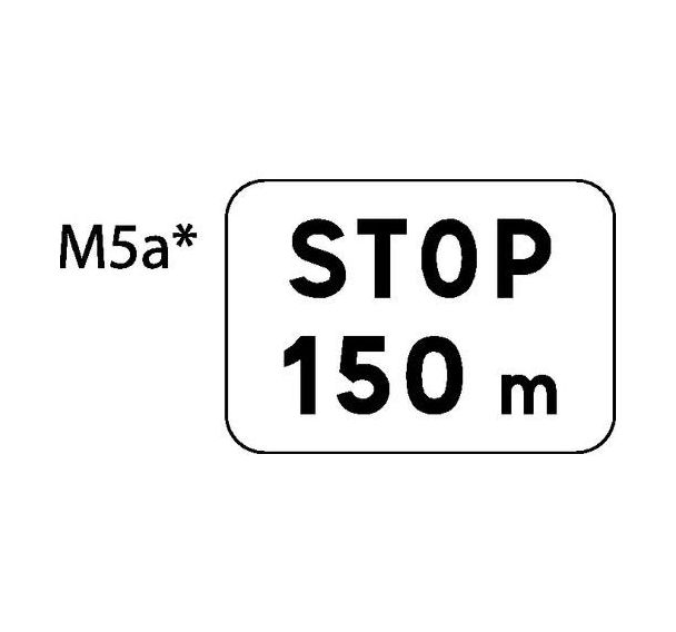 Panonceau pour panneaux de signalisation type AB3A - M5a