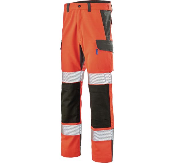 Pantalon Fluo Advanced 9B30 - Rouge fluo/Gris - Cepovett Safety
