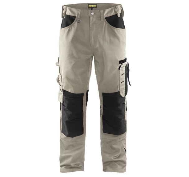 Pantalon artisan sans poche flottante beige/noir