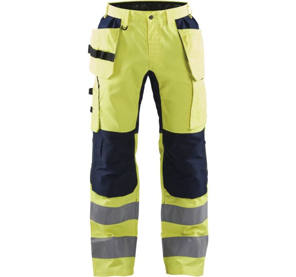 Pantalon artisan stretch haute visibilité genoux preforme - Blaklader