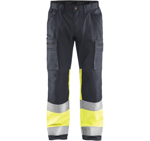 Pantalon artisan stretch haute visibilité marine/jaune - Blaklader
