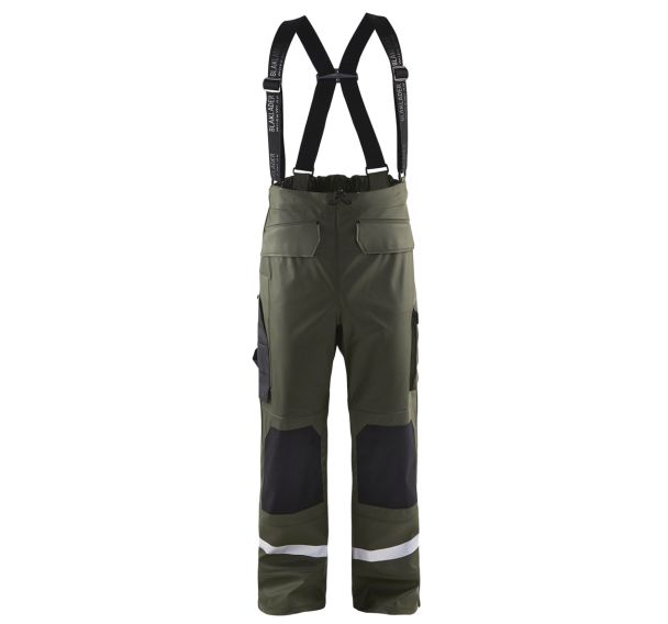Pantalon de pluie niveau 2, poche jambe avec soufflet et rabat