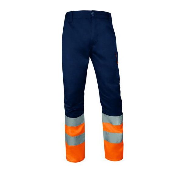 Pantalon haute visibilité Classe 1 - Orange Bleu Marine - Delta Plus