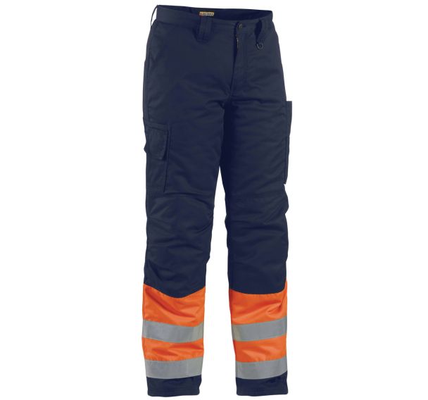 Pantalon haute visibilité hiver orange fluorescent/marine