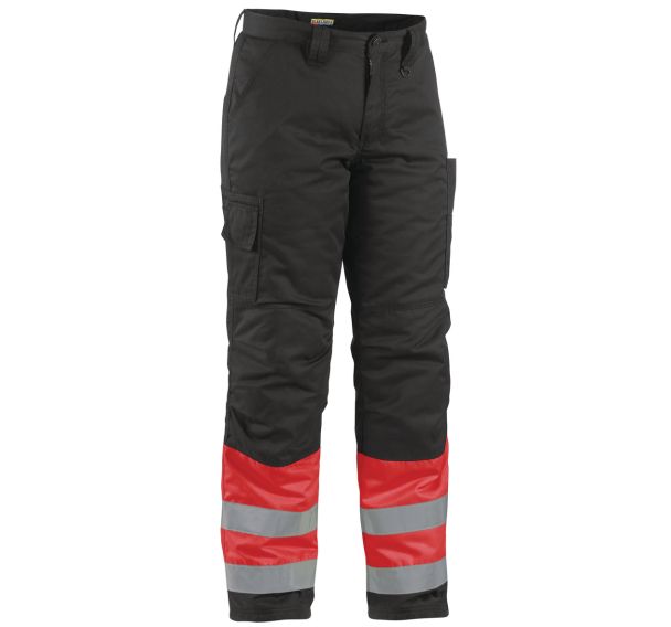 Pantalon haute visibilité hiver rouge fluorescent/noir