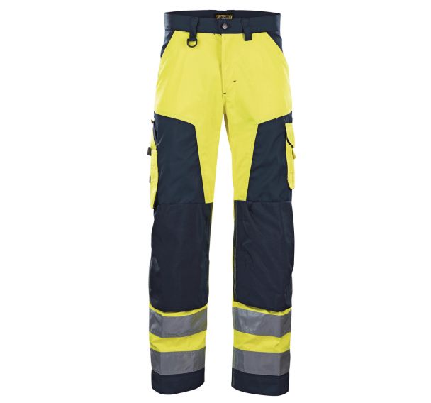 Pantalon haute visibilité jaune fluorescent/marine
