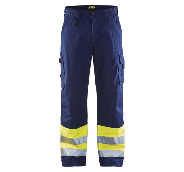Pantalon haute visibilité marine/jaune fluorescent