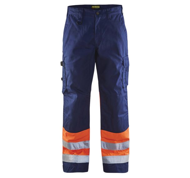 Pantalon haute visibilité marine/orange fluorescent