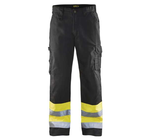 Pantalon haute visibilité noir/jaune fluorescent