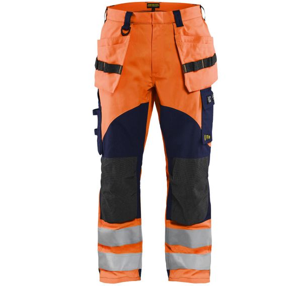 Pantalon multinormes inhérent Orange fluo et Marine D112