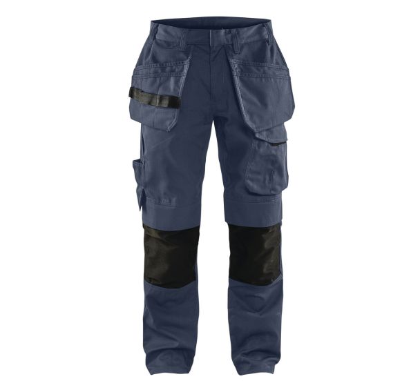 Pantalon services stretch avec poches flottantes marine foncé/noir