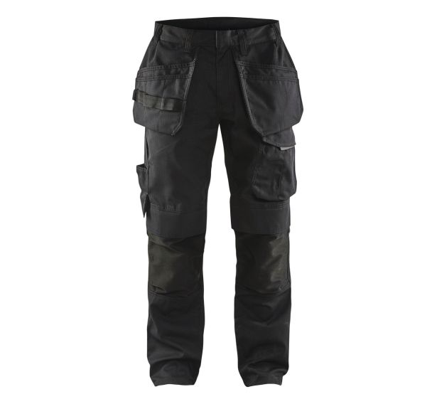 Pantalon services stretch avec poches flottantes noir/gris foncé