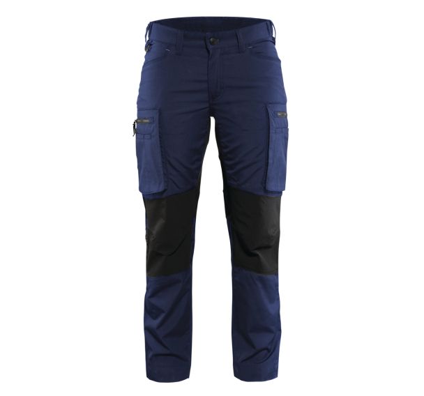 Pantalon services stretch femme marine/noir