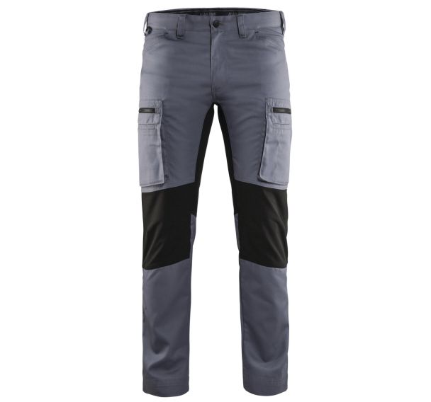 Pantalon services stretch gris/noir