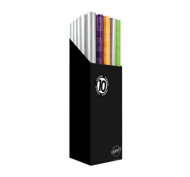 Papier cadeau extra long - 0.70x10m - Lot de 25