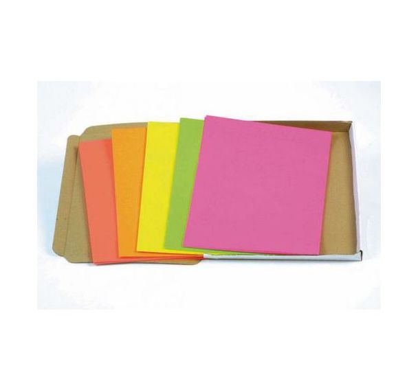 Paquet 100 feuilles affiche fluo A3 couleurs assorties - 90 g